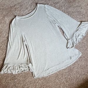 LOFT Bell Sleeve Top, Size Large